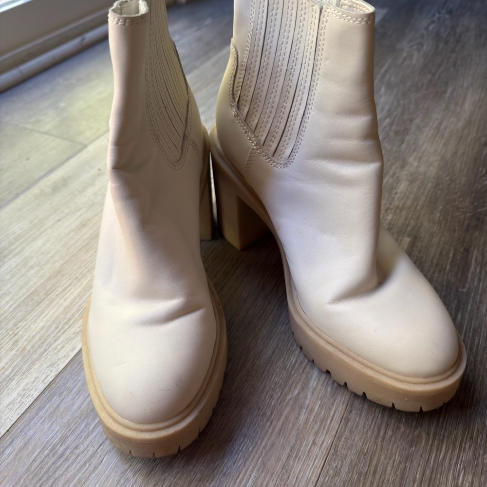 Dolce Vita Cream Heeled Boots